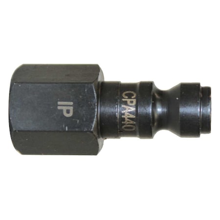 Interstate Pneumatics 1/4 Inch Automotive Steel Coupler Plug x 1/4 Inch Female NPT (Black) CPA440